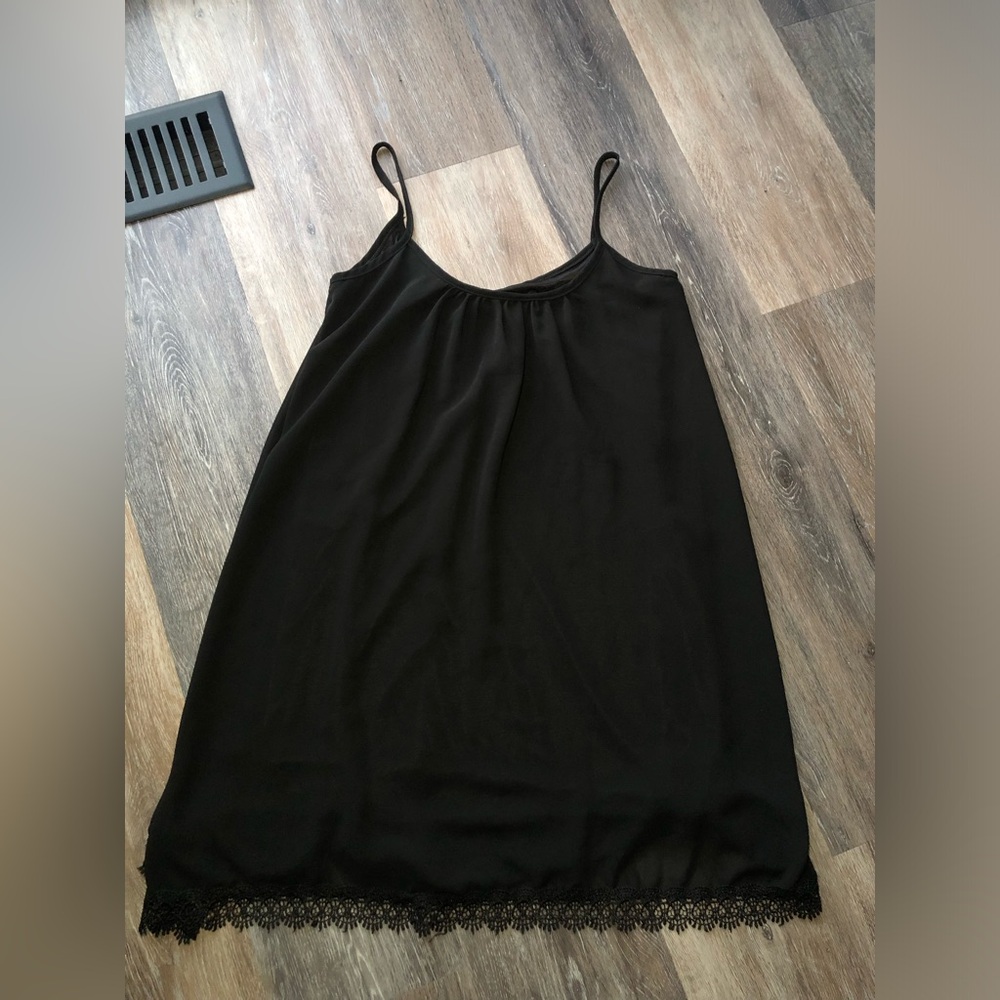 Black Mini Spaghetti Strap Dress Women’s Size Small